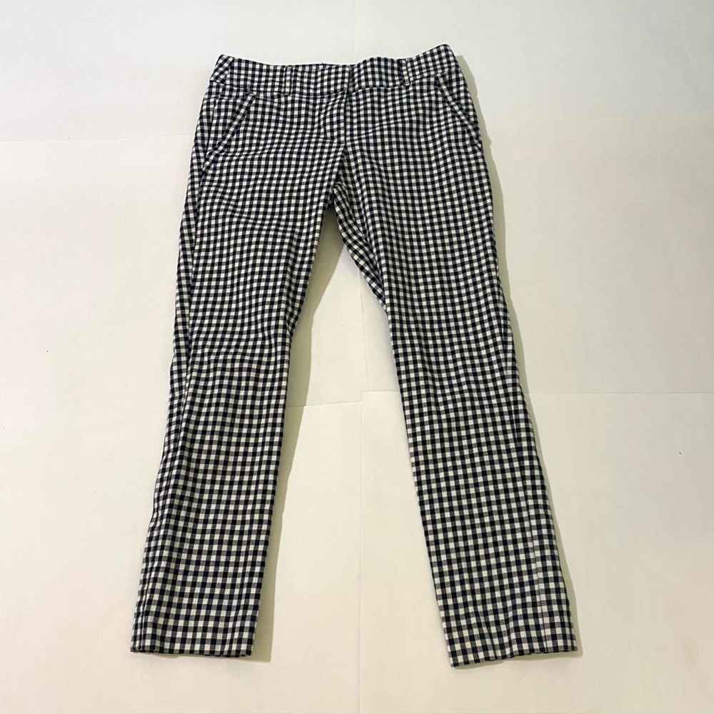 60. Loft Black and White Checkered Pants
